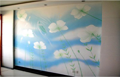 德阳画墙绘怎么画好白云的蓬松感？