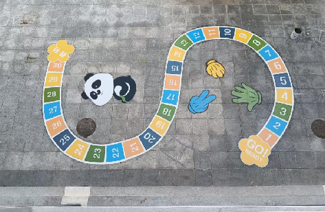 德阳地面游戏彩绘