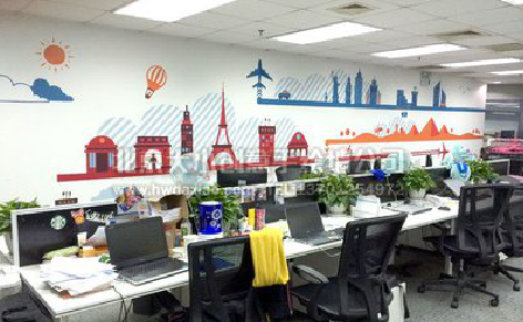 德阳教你设计办公室墙绘的方法。