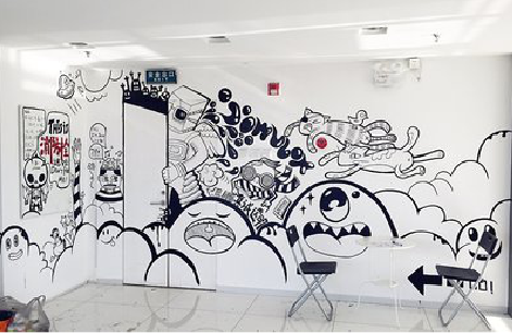 德阳手绘墙并非传统涂鸦。